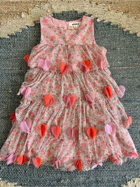 Mini Boden Heart Flutter Floral Party Dress